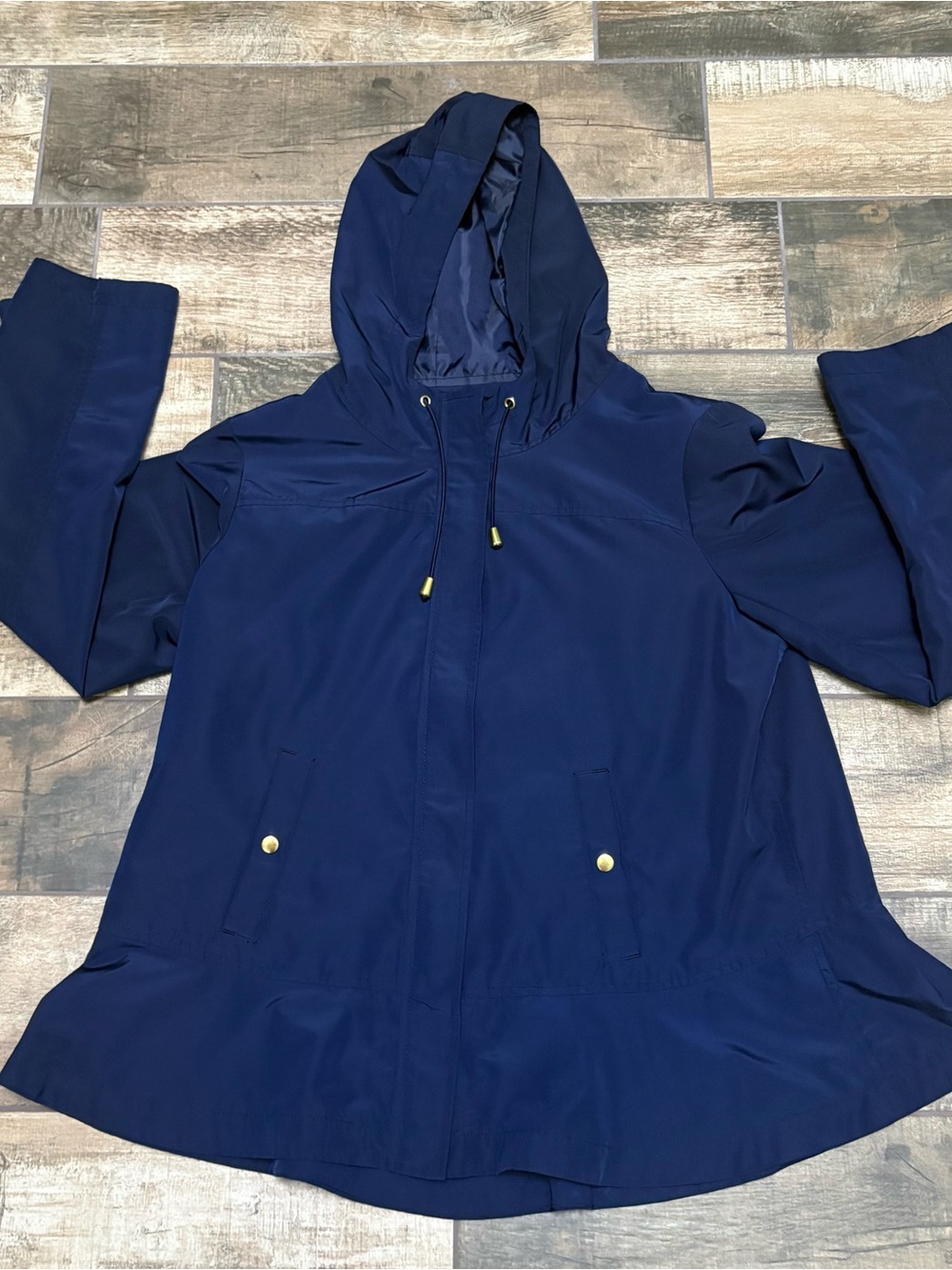 crown & ivy Navy Hooded jacket